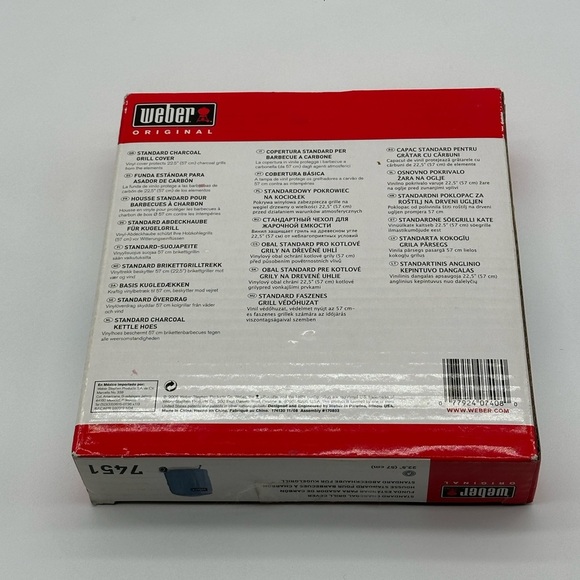 Weber 7451 Standard Kettle Cover Fits 22.5" Inch Charcoal Kettle Grills - Picture 3 of 5